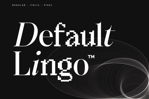 SS Default Lingo | Regular Mix Italic + Pixel Font :: Behance Display Font Typography, Font Mixing, Text Design Typography, Free Display Fonts, Pixel Text, Free Typography Fonts, Data Logo, Italic Font, Free Commercial Fonts