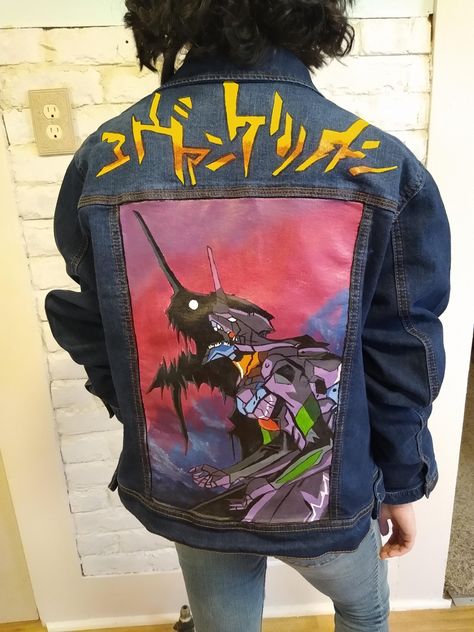 Naruto Jutsu, Anime Jacket, Demin Jacket, Denim Art, Painted Denim Jacket, Painted Jacket, Clothing Diy, Custom Denim, Painted Denim