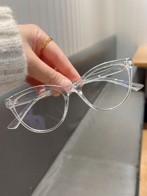 Collar     Embellished   Women Accessories Oversized Glasses Frames, Kacamata Fashion, Glamour Vintage, Oversized Glasses, Women Eyeglasses, نظارات شمسية, Sunglasses Women Fashion, Clear Glasses, Clear Frames