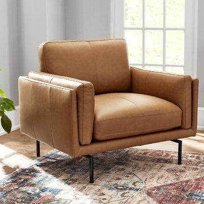 Brown Leather Chair Living Room, Modern Leather Chair, Leather Chair Living Room, Church Lobby, Oversized Armchair, Comfy Leather Chair, Tupelo Honey, Safe House, Modern Leather Sofa