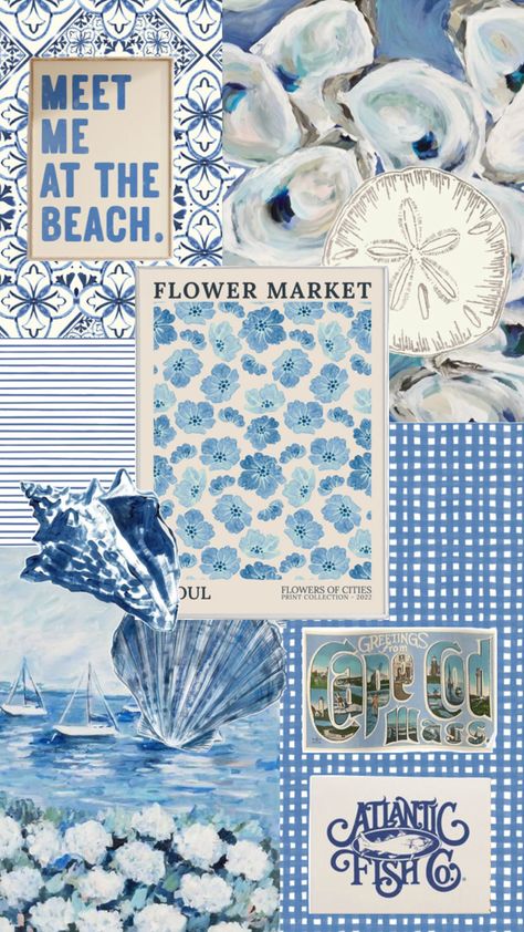 Summer Wallpaper Phone, Writing A Paper, Summer Prints Wallpaper, Beachy Wallpapers, Ocean Room Decor, Cape Cod Summer, Summer Collage, Coastal Wallpaper, Cute Summer Wallpapers