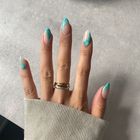 Aqua Marble Nails, Marble Nails Art, Turquoise Marble, Turquoise Nails, Marble Nail Art, Marble Nails, Nails Inspo, Nails Ideas, Nails Art