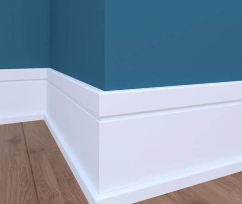 30 Attractive Baseboard Styles and How to Choose The Right One - Avantela Home Mdf Trim Ideas, Double Baseboard Trim, 6 In Baseboards, Tall Baseboard Trim Ideas, Base Trim Ideas Baseboards, Mdf Baseboard Trim, Modern Baseboards And Trim Ideas, Square Baseboard Trim, Updated Baseboards