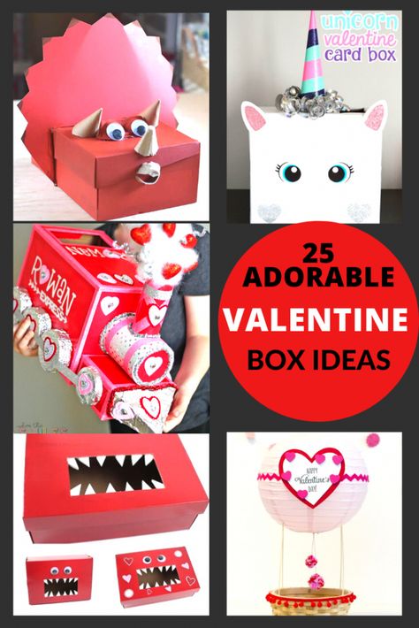 Homemade Valentine Boxes, Box Ideas For Kids, Girls Valentines Boxes, Valentine Box Ideas, Diy Valentines Box, Valentine Boxes For School, Kids Valentine Boxes, Kindergarten Valentines, Valentine Card Box