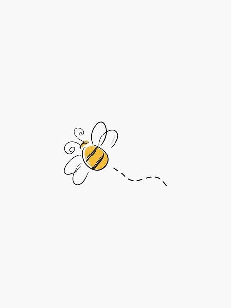 Bees Drawing Cute, Bumble Bee Drawing Cute, Bee Drawings Simple, Lebah Art, Bee Simple Drawing, Bee Drawing Simple Cute, Cute Honey Bee Drawing, Honey Bee Aesthetic Wallpaper, Bumble Bee Drawing Simple