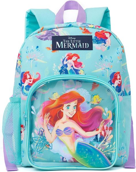 THE LITTLE MERMAID BACKPACK FOR KIDS - Let your little one travel in style with this enchanting backpack that is perfect and practical for carrying their goodies on the go in style with the loved Disney Princess. Animated Mermaid, Sea Character, Mermaid Backpack, Disney The Little Mermaid, Bleu Pastel, School Books, Adidas Shop, Blue Backpack, Disney Merchandise