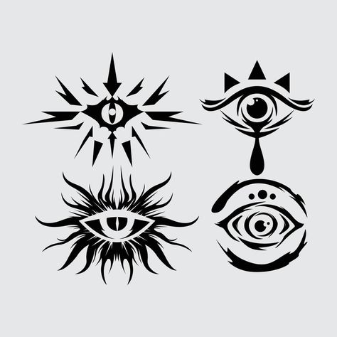 Ghost Eyes, Mystic Illustration, Cool Symbols, Eyes Game, Eye Illustration, Demon Tattoo, Dark Art Tattoo, Tattoo Design Book, Tattoo Style Drawings