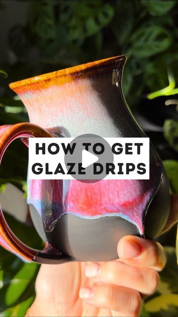 The Clay Plant on Instagram: "How to get glaze drips ✨   With how many drippy mugs we make, we have to clean our kiln shelves about every 3 weeks, meaning grinding them off and reapplying kiln wash." Dripping Glaze Pottery, Drippy Glaze Ceramics, Drip Glaze Pottery, Glaze Combinations For Pottery, Clay Plant, Glaze Ceramics, Pottery Cups, Drip Painting, July 11