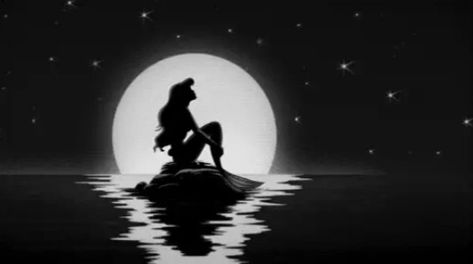 Black And White Ariel Aesthetic!!!!! 😍😁😁😁 Black Disney Aesthetic, Widgetsmith Aesthetic Black, Disney Black And White Aesthetic, Disney Dark Aesthetic, Disney Princess Black And White, Black And White Aesthetic Cartoon, Black Widgetsmith Aesthetic, Disney Black And White, Ariel Aesthetic