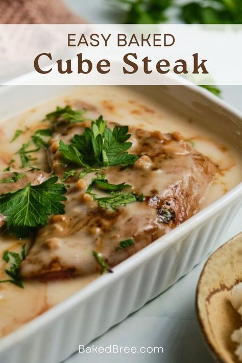 How To Cook Cube Steak In Oven, Cube Steak With Cream Of Mushroom Soup, Oven Baked Cubed Steak With Gravy, Tender Cube Steak Recipes Stove Top, Baked Cubed Steak Recipes, Oven Cubed Steak Recipes, Baked Cube Steak Recipes, Oven Cube Steak, Keto Cube Steak Recipes