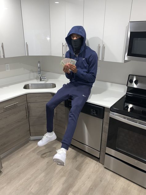 Polo Tracksuit, Nike Tech Tracksuit, Custom Fitted Hats, Thug Style, Drippy Outfit, Tracksuit Outfit, Drip Outfit Men, Gangsta Style, Black Men Street Fashion