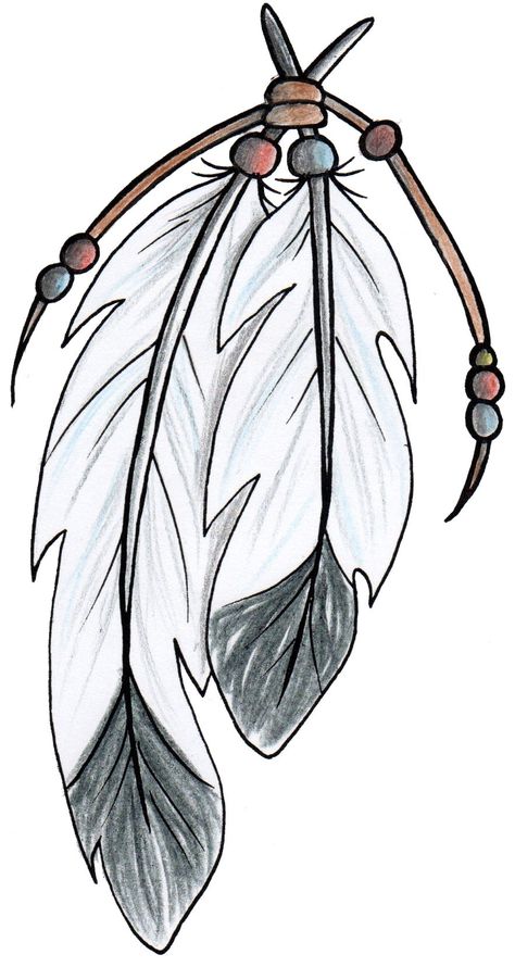 Native American Feather Tattoo, Indian Tattoo Design, Indian Feather Tattoos, Native American Drawing, Native American Feathers, Native American Tattoo, Native American Tattoos, Feather Drawing, Eagle Feather