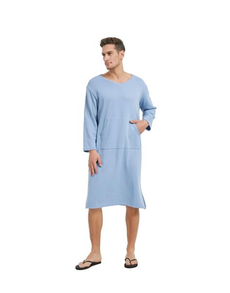 PRICES MAY VARY. Enjoy a restful night's sleep with our men's nightshirt. Crafted from a premium Cotton Blend, our mens long nightshirts offers unbeatable comfort, thanks to its soft, breathable fabric that keeps you cozy all night long. Designed for your comfort, this night gown for men boasts a relaxed fit that allows for ease of movement. Say goodbye to constricting sleepwear and experience freedom of movement like never before. Our mens nightshirts for sleeping feature a timeless style with Slip Over, Mens Nightshirts, Long Sleeve Nightgown, Nightgowns, Night Shirt, Kangaroo Pocket, Night Gown, Breathable Fabric, Timeless Fashion