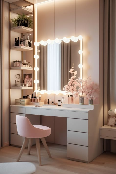 beauty room design  room ideas for small rooms  room  decor ideas  room decor beauty room beauty room design beauty salon interior bedroom ideas Stylish Room Decor, Dressing Room Decor, Dressing Table Design, Room Redesign, Vanity Ideas, Bedroom Decor Design, Teen Bedroom Decor, Dressing Room Design, Home Design Living Room