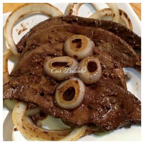 Casa Baluarte Filipino Recipes: Pork Liver and Onions Recipe Pork Liver Recipes Filipino, Pork Liver Recipes, Pork Liver Recipe, Filipino Ulam, Liver And Onions Recipe, Biko Recipe, Offal Recipes, Pork Liver, Pork Dinners