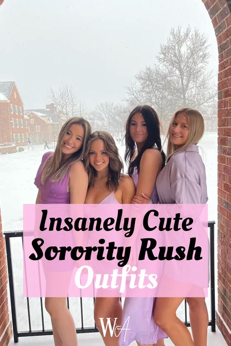 Dress to impress with these insanely cute sorority rush outfit ideas! Sisterhood Round Recruitment Outfit Winter, Snappy Casual Outfits Sorority, Rush Day 1 Outfit, Preference Day Sorority Outfits, Sorority Dresses Rush Outfits, Winter Sorority Rush Outfits, Winter Rush Outfits Sorority, Rush Week Outfits Round 1, Bama Rush Outfits