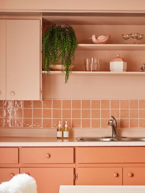 Black tile backsplash kitchen