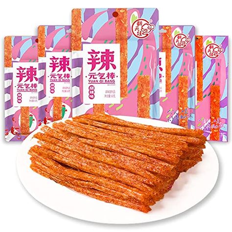 JTEDZI Latiao Spicy Strips 5 Packs Latiao Spicy Gluten Classic Chinese Special Snack Food, 辣条, 大面筋, 68g/2.39 Ounces per Pack (Pack of 5) Chinese Snacks Packaging, Latiaochinese Snack, Thai Snacks, Grocery Store Items, Chinese Snacks, Camping Snacks, Importance Of Food, Dump Ideas, Spicy Snacks