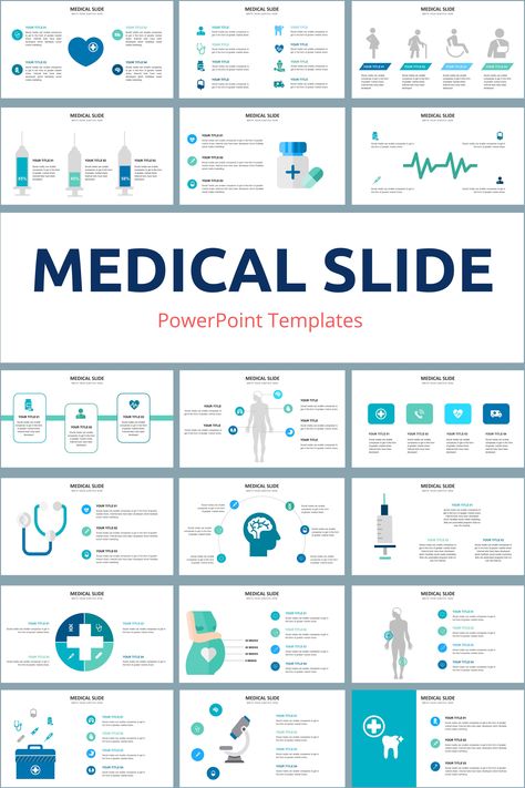 Medical PowerPoint Slide Templates - creative design business presentation templates in PowerPoint. Ready template, easy to edit. #Medical #PowerPoint #Design #Creative #Presentation #Slide #Infographic #Template Medical Presentation Design Powerpoint, Powerpoint Medical Presentation, Free Template Powerpoint Slide Design, Medical Logo Design Ideas, Medical Presentation Design, Hospital Presentation, Powerpoint Design Inspiration, Medical Powerpoint Templates, Medical Presentation