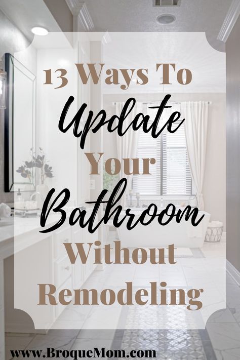 how to update your bathroom without remodeling Update Small Bathroom, Cheap Bathroom Makeover, Basic Bathroom, Small Half Bathroom, Easy Bathroom Updates, Teen Bathrooms, Farmhouse Bathroom Design, Diy Bathroom Makeover, Bathroom Farmhouse