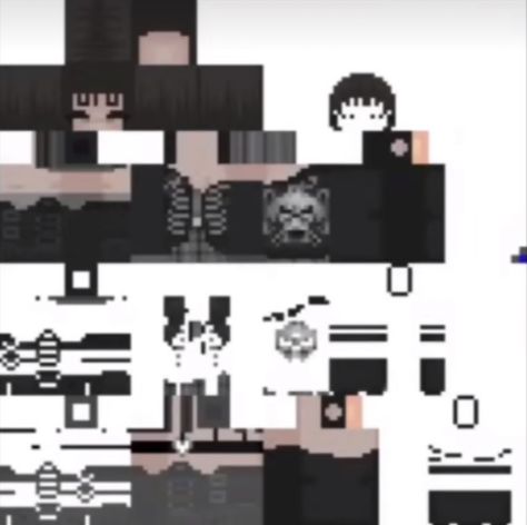 Minecraft Skins Emo, Minecraft Skins Female, Skórki Minecraft, Minecraft Outfits, Minecraft Character Skins, Minecraft W, Skin Mine, Cottage Minecraft, Minecraft Skins Aesthetic