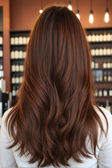 Brown Hair Chestnut Balayage, Auburn On Dark Brown Hair, Brown Hair Ginger Undertone, Auburn With Dimension, Natural Auburn Brown Hair, Dark Roots Auburn Hair Balayage, Cool Auburn Hair Color, Red Hot Cinnamon Hair, Dark Brown To Auburn Hair