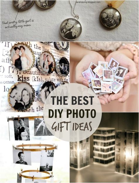 Gifts With Old Photos, Picture Collage Gift Ideas, Picture Collage Ideas For Gifts Diy, Gift Ideas With Pictures, Diy Photo Gift Ideas, Diy Photo Gifts, Picture Gift Ideas, Photo Jar, Creative Photo Gifts