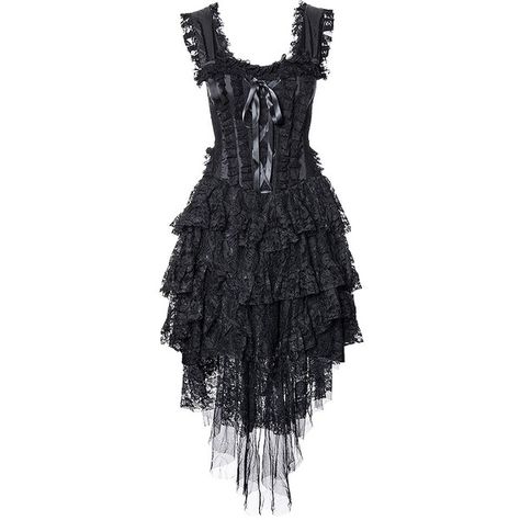 Banned Clarissa Dress (Black) ($84) ❤ liked on Polyvore featuring dresses, gothic lolita dress, fancy dress, gothic dresses, dressy dresses and goth dresses Gothic Corset Dress, Black Dress Gothic, Gothic Corset Dresses, Steampunk Corset Dress, Goth Dresses, Gothic Dresses, Corset Style Dresses, Alternative Dress, Steampunk Dress