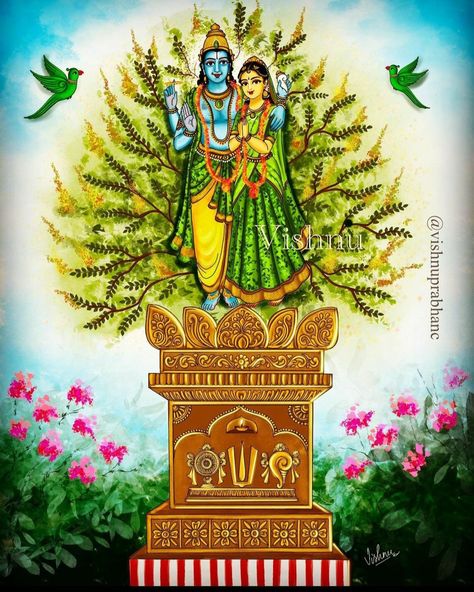 Tulsi Vivah Drawing, Shreenathji Photos, Godha Devi, Tulasi Pooja, Tulsi Puja, Tulsi Vivah, God And Goddess, Buddhist Art Drawing, Lord Ganesha Paintings