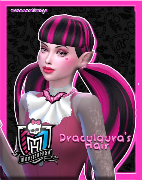 Draculaura Hair, Cc Patreon, Bratz Doll Outfits, High Hair, Monster High Characters, Sims 4 Collections, Bratz Doll, Sims 4 Clothing, Sims Mods