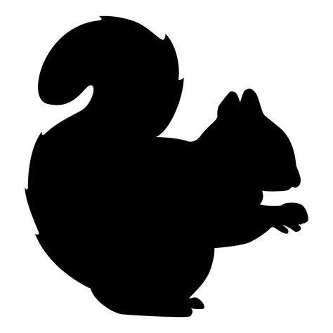 Red Squirrel Squirrel Silhouette, Kiss Artwork, Wildlife Quilts, Black Squirrel, Fall Preschool Activities, Fall Arts And Crafts, Theme Nature, Silhouette Clip Art, Black And White Baby