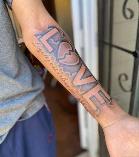 #LoyaltyOutValuesEverything #Tattoo #LlenRocInk Loyalty Out Values Everything Tattoo Design, Love Loyalty Out Values Everything Tattoo, Loyalty Tattoo For Men, Loyalty Out Values Everything Tattoo, Heavenly Tattoos, Loyalty Out Values Everything, Everything Tattoo, Remember Tattoo, Baddie Tattoos