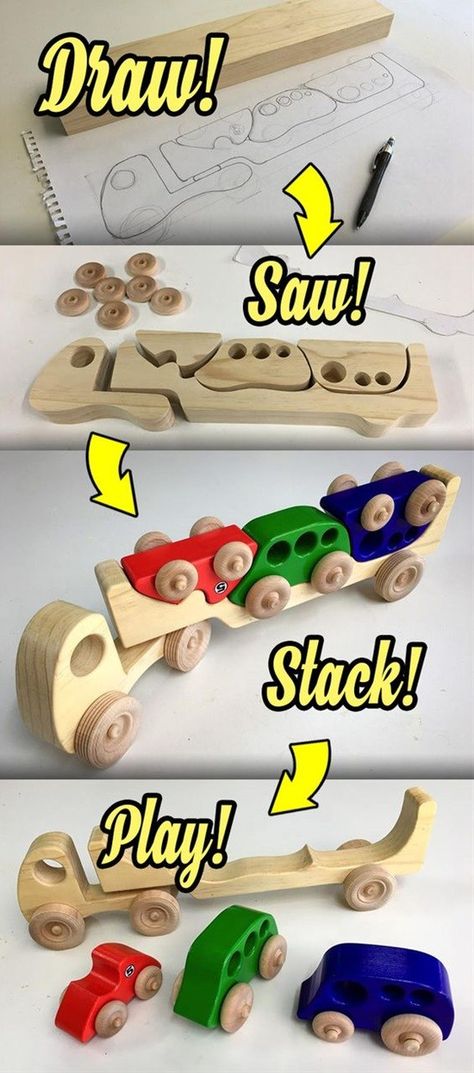 Wood Toys Diy, Wooden Toys Diy, Wooden Toys Plans, Woodworking Toys, Simple Toys, Woodworking For Kids, Homemade Toys, Diy Projects For Kids, Kids Wooden Toys