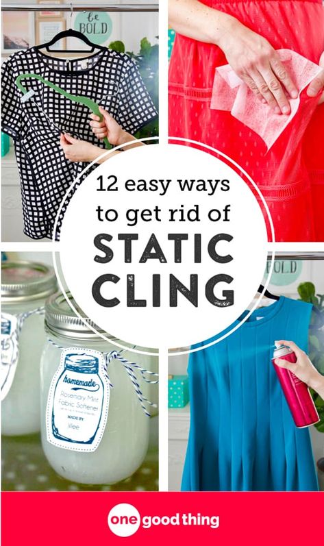 Static buildup on your clothes is annoying! Get simple tips that will help you get rid of static on your clothes, and prevent it from happening again. #laundrytips #homekeeping #laundry #cleanlaundry #tipsandtricks Remove Static From Clothes, Static Clothes, Homemade Fabric Softener, Decluttering Tips, What To Use, Unwanted Hair Removal, Static Cling, Static Electricity, Laundry Hacks