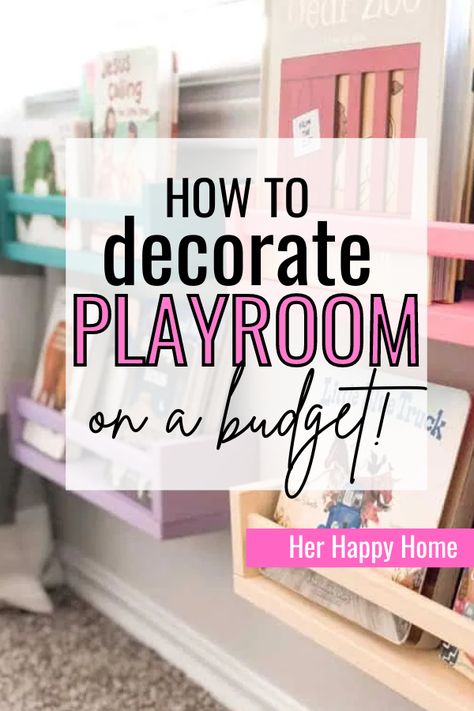 Bedroom Into Playroom, Purple Playroom Ideas, Girls Play Room Idea, Sunroom Into Playroom, Playroom For Grandchildren, Cute Playroom Ideas Small Spaces, Simple Toy Room Ideas, Playroom Words On Wall, Fun Play Room Ideas For Toddlers