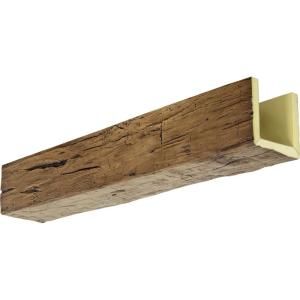 American Pro Decor 5-1/8 in. x 8 in. x 13 ft. Dark Walnut Hand Hewn Faux Wood Beam-5APD10002 - The Home Depot Faux Wood Ceiling, Pecky Cypress, Hand Hewn Beams, Faux Wood Beams, Faux Beams, Wood Beam Ceiling, Wood Ceiling, Organic Wood, Golden Oak