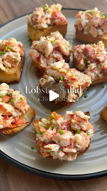 Miranda Peragallo on Instagram: "Lobster Salad Crostinis 🦞🍞

These Lobster Salad Crostinis are where the classic lobster roll meets a sophisticated appetizer. ✨ The key to this dish lies in two essentials: high-quality lobster meat and buttery Hawaiian rolls. Together, they create the perfect bite! Enjoy! 😋

Get your lobster meat at Legal Sea Foods Online Shop at shop.legalseafoods.com! It is such high-quality and is already cooked, making meals a breeze. Plus, they offer nationwide shipping! 🎉 You can also view this full recipe on their site at  https://shop.legalseafoods.com/blogs/recipes/lobster-salad-crostinis and be sure to give them a follow for more great recipes @shoplegalseafoods.
#ad #shoplegal #reallyfreshfish

Ingredients:
•1 lb cooked Lobster Meat from Legal Sea Foods Onli Lobster Salad Appetizer, Lobster Cocktail, Lobster Appetizers, Cooked Lobster, Cocktail Appetizer, Sea Foods, Lobster Salad, Cocktail Appetizers, How To Cook Lobster