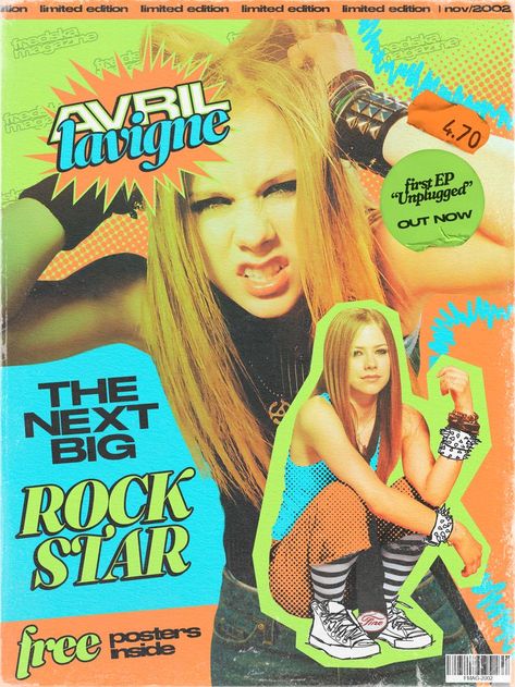 avril lavigne 2002, avril lavigne wallpapers, avril lavigne aesthetic, avril lavigne poster, y2k poster, y2k aesthetic, 2000s aesthetic, 2000s avril lavigne 2000s Posters, Y2k Magazine, 2000s Magazines, Magazine Cover Ideas, Magazine Design Cover, Y2k Posters, Plakat Design, Seni Origami, Montage Photo