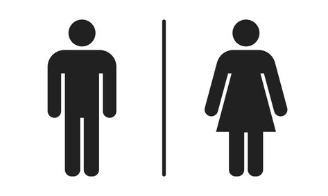 Male Female Icon, Toilet Symbol, Toilet Signage, Toilet Icon, Ladies Toilet, Gender Signs, Male And Female Signs, Fish Coloring Page, Men Logo