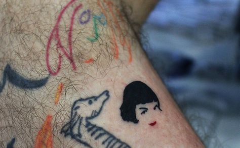 Amelie Amelie Tattoo Ideas, Amelie Tattoo, Dragon Tattoo Back Piece, Framed Tattoo, Knuckle Tattoos, Movie Tattoo, Dragon Sleeve Tattoos, Japanese Dragon Tattoos, Body Suit Tattoo