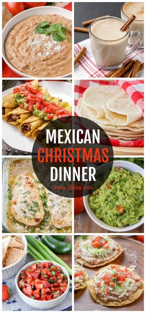 Try a traditional Mexican meal for Christmas this year! This collection includes sides, entrees, and even drinks and desserts for an amazing Mexican Christmas Dinner. #mexican #mexicanfood #christmas #christmasdinner #mexicanchristmasfood Food Ideas For Christmas, Ideas For Christmas Dinner, Mexican Food Ideas, Mexican Christmas Food, Christmas Food Ideas, Christmas Dinner Ideas, Christmas Sides, Dinner Christmas, Christmas Dinner Menu