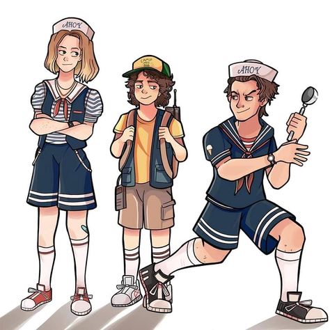 Stranger Things Robin, Steve, Dustin by Spook, spookpines, Scoops Ahoy Ice Cream, Maya Hawke, Joe Keery, Gaten Matarazzo, fanart, fan art Scoop Troop, Steve Dustin, Robin Steve, Stranger Things Robin, Slow Cooker Creamed Corn, Scoops Ahoy, Gaten Matarazzo, Stranger Things Dustin, Stranger Things Season 3