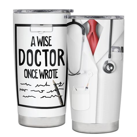 PRICES MAY VARY. 💝GRADUATE DOCTOR GIFTS:If you want to give a doctor the perfect graduation gift. This stainless steel Doctor Gift Coffee Mug is the perfect gift for Doctor, male, female, MD, retirement, Doctor week, birthday, medical school graduation, PhD. Show your love and appreciation with one of our best doctor gifts and make her smile with every sip. This graduate PhD gift provides men, friends and family with an enjoyable PhD appreciation gift or graduation gift. 💝DOCTORS DAY GIFTS FOR Doctors Day Gifts, Presents For Doctors, Gifts For Doctors, Retirement Presents, Phd Gifts, Doctor Graduation Gift, Men Friends, Doctor Graduation, Medical School Graduation