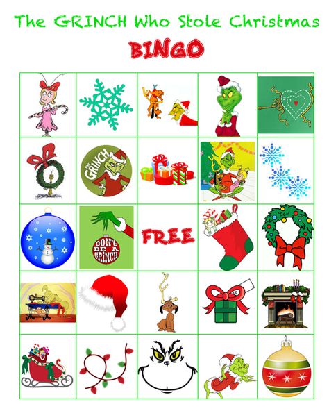 Grinch Bingo, Christmas Party Printables, 4th Of July Games, Grinch Christmas Party, Christmas To Do List, Magazine Pages, Grinch Who Stole Christmas, Grinch Party, Christmas Bingo