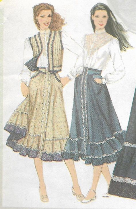 Gunne Sax Sewing Patterns, Gunne Sax Dress Pattern, Gunne Sax Pattern, Brown Sundress, Cottagecore Skirt, Trim Contrast, 70s Fashion Dresses, 1960 Dress, Shirt Sewing