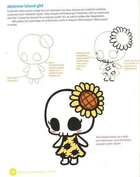 Manga for the beginner kawaii : everything you need to draw the supercute characters of Japanese comics / Christopher Hart. Doodle Bug Designs, Kawaii Skull Drawing, Skeleton Cute Drawing, Kawaii Drawings Step By Step, Cute Skeleton Drawing, Chibi Skeleton, Kawaii Skeleton, Kawaii Skull, Trin For Trin Tegning