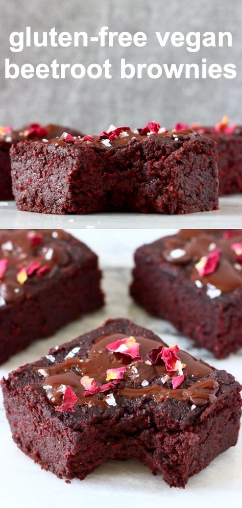 Beetroot Brownies, Beetroot Recipes, Vegan Baking Recipes, Happy Cooking, Desserts Vegan, Gluten Free Brownies, Vegan Gluten Free Recipes, Gluten Free Cakes, Healthy Chocolate