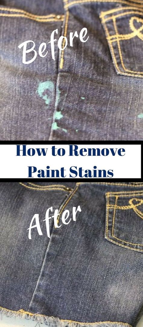 How to Remove Dried Paint from Clothing~Fast and easy way to remove paint from clothing How To Remove Paint, Homemade Toilet Cleaner, Remove Paint, Clean Baking Pans, Cleaning Painted Walls, Glass Cooktop, Deep Cleaning Tips, Paint Stains, Paint Remover