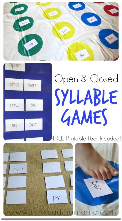 Wilson Reading Program, Syllable Games, Teaching Syllables, Wilson Reading System, Syllables Activities, Closed Syllables, Wilson Reading, Multisyllabic Words, Reading Specialist