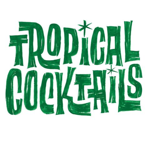 Ivan Castro (@ivancastrolettering) • Instagram photos and videos Ink Typography Design, Typeface Design Typography, Tropical Branding, Type Design Inspiration, Logo Typeface, Tropical Logo, Tropical Cocktails, Hand Lettering Styles, Graffiti Lettering Fonts